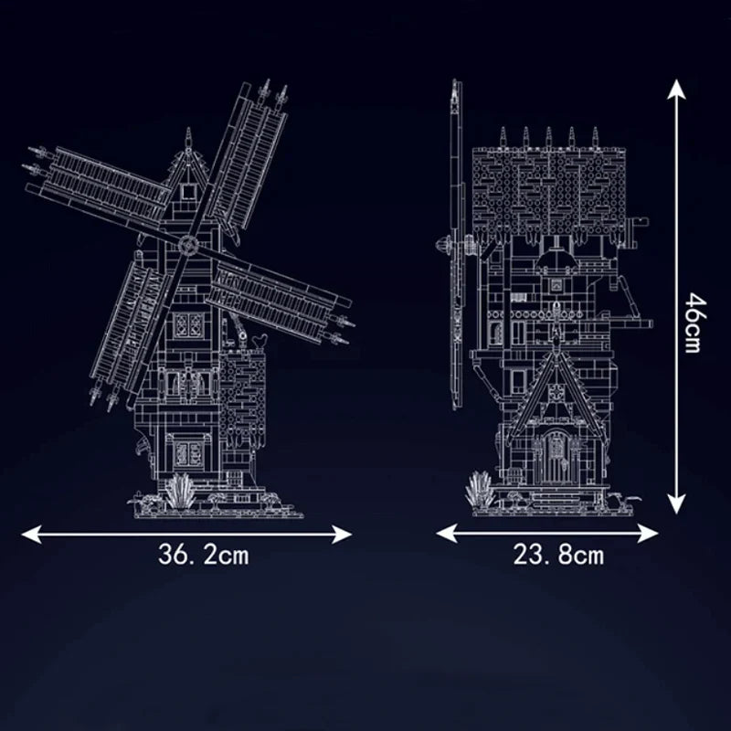 MITTELALTERLICHE WINDMÜHLE | 1583 TEILE