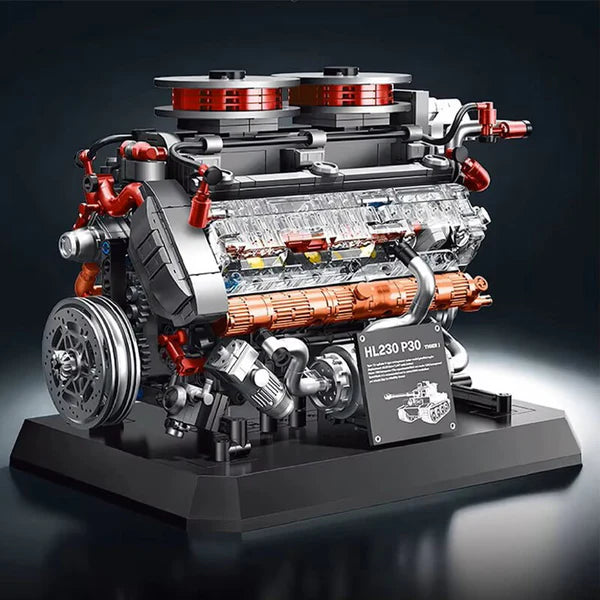 WW2 Deutscher V8 Panzer-Motor | 1235 Teile