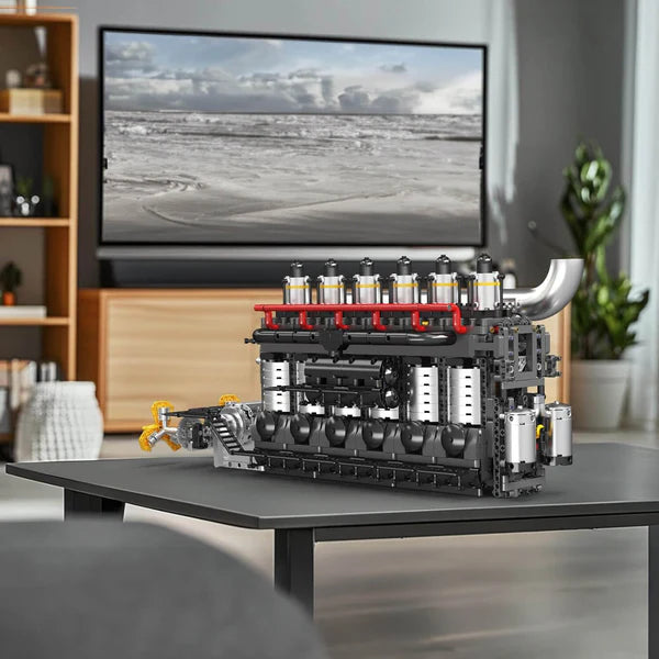 Doppelpropeller Marine-Diesel-Motor | 3221 Teile