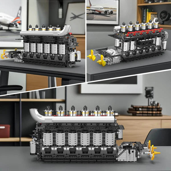 Doppelpropeller Marine-Diesel-Motor | 3221 Teile