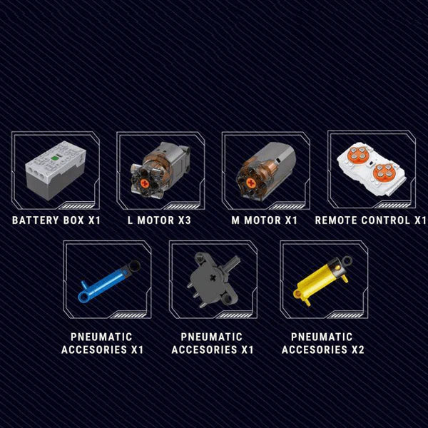 Ferngesteuerter Kranwagen | 2529 Teile