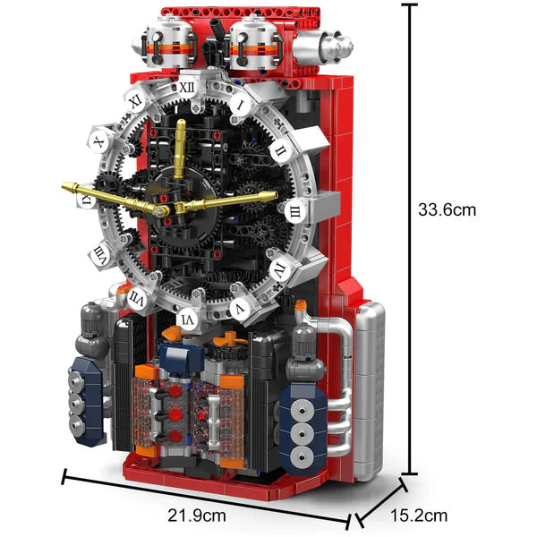 Motorisierte Cyberpunk Mechanische Uhr | 1600 Teile