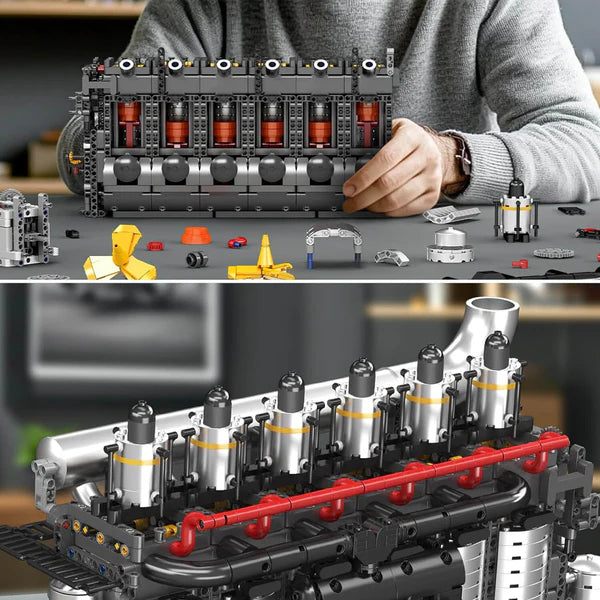 Doppelpropeller Marine-Diesel-Motor | 3221 Teile