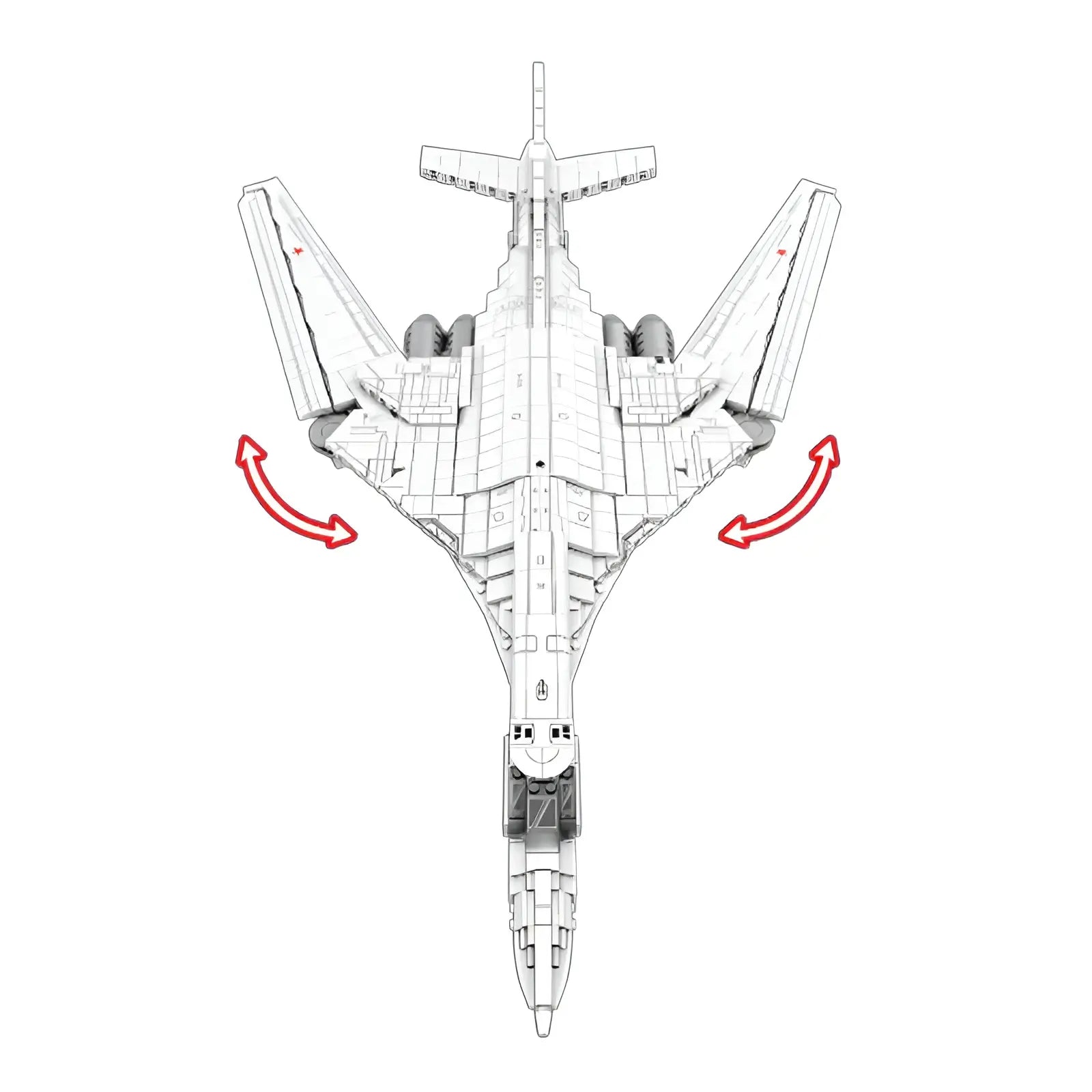 TU-160 STRATEGISCHER BOMBER | 1597 TEILE