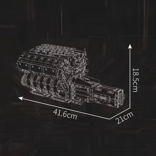 V10 Natürlich angesaugter Japanischer Motor | 1833 Teile