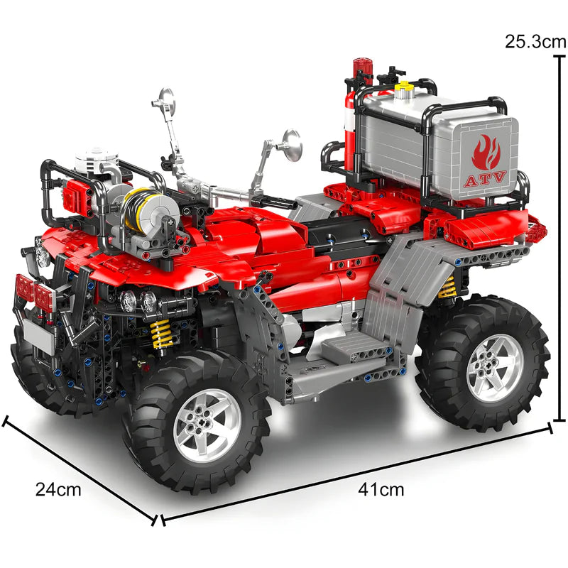 FERNSTEUERBARES FEUERWEHR-RETTUNGS-ATV | 2102 TEILE