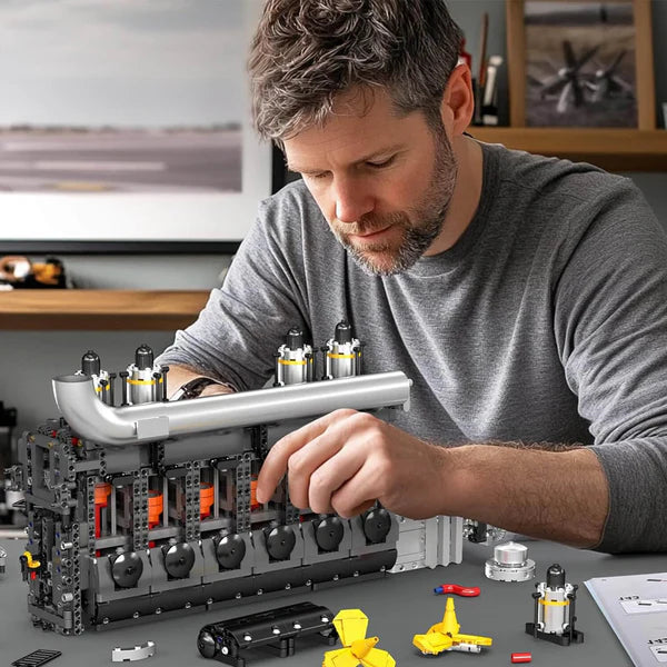 Doppelpropeller Marine-Diesel-Motor | 3221 Teile