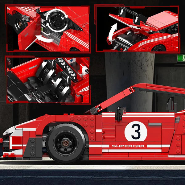 DAS LEGENDÄRE DEUTSCHE LANGLEBIGE RENNAUTO | 1716 TEILE