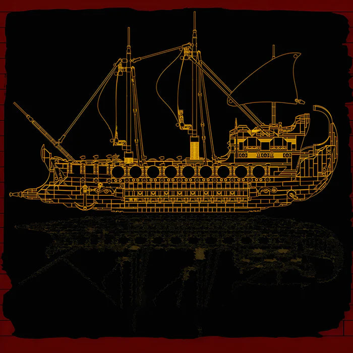 ANTIKES WIKINGERKRIEGSSCHIFF | 2074 TEILE