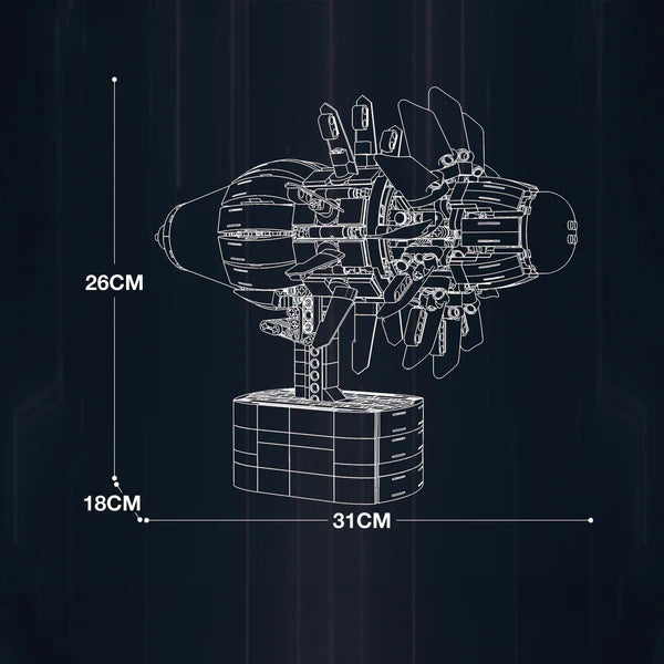 Motorisierter Flugzeugmotor | 1350 Teile