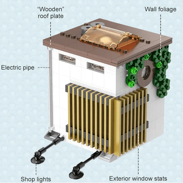 Japanisches Dampfbun-Haus | 1107 Teile