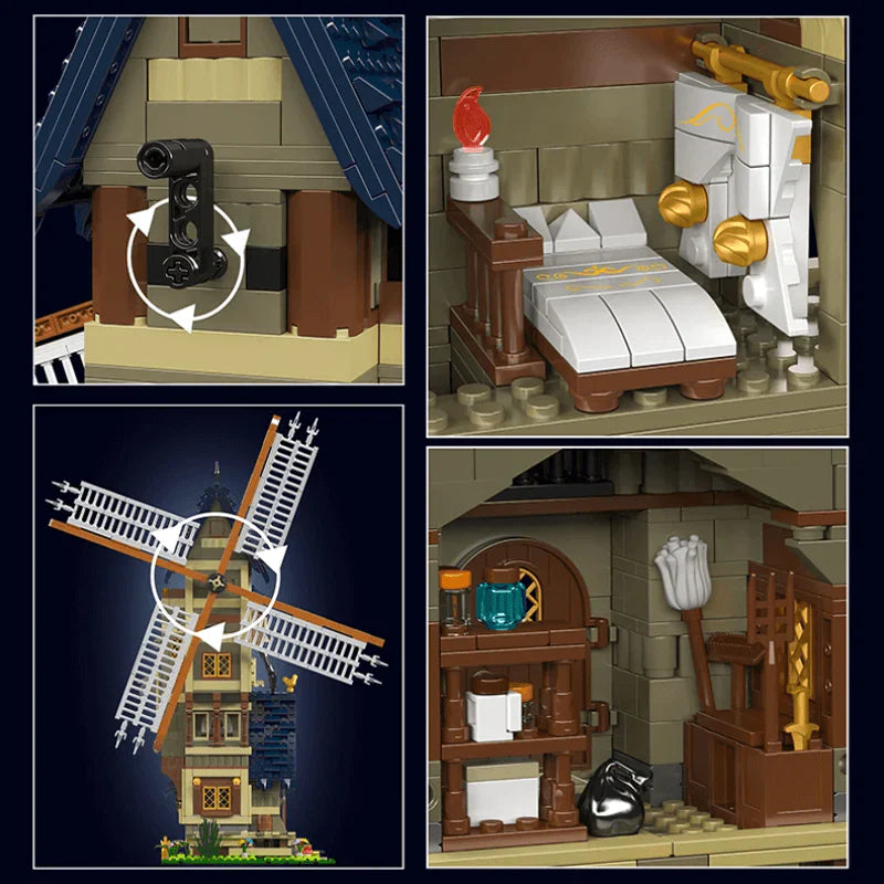 MITTELALTERLICHE WINDMÜHLE | 1583 TEILE