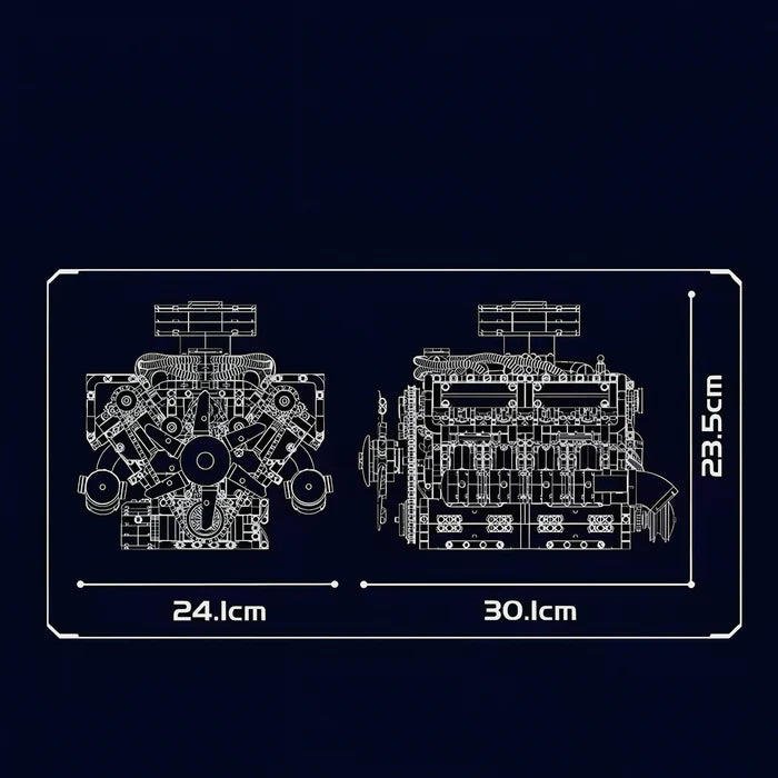 Motorisierter V8-Panzer-Motor | 2250 Teile