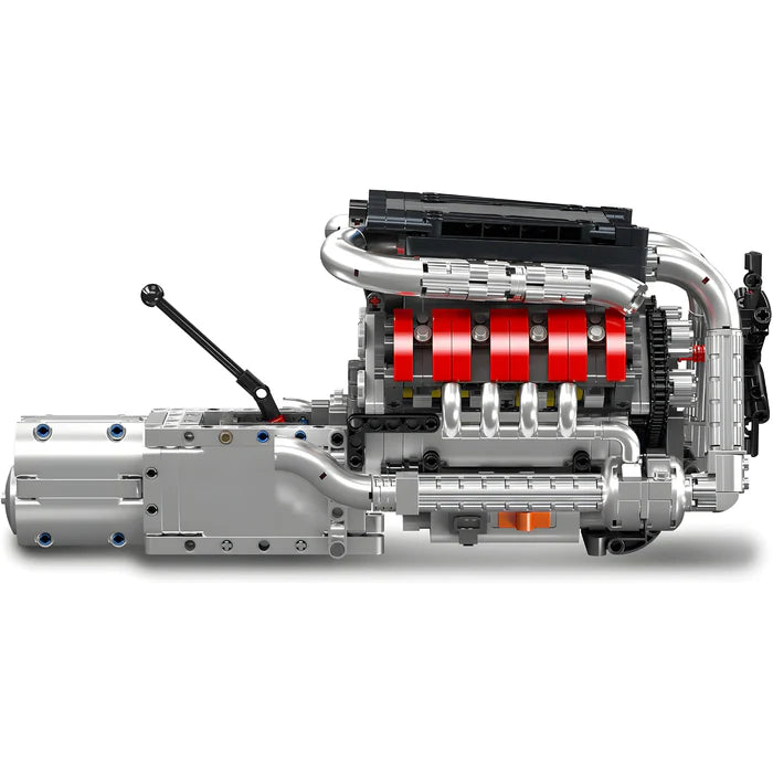 Motorisierter Deutscher V8-Motor mit Getriebe | 1168 Teile