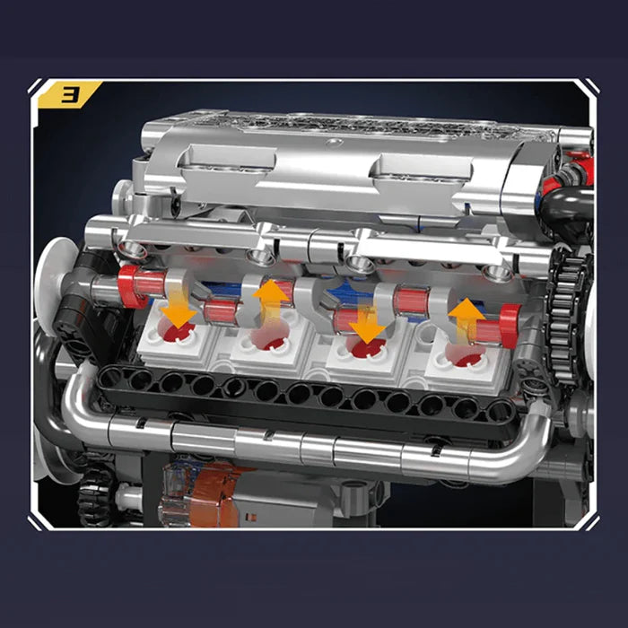 Motorisierter V8-Motor | 534 Teile
