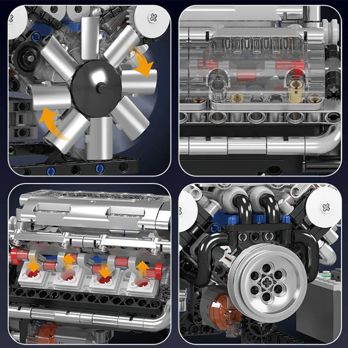 Motorisierter V8-Motor | 534 Teile