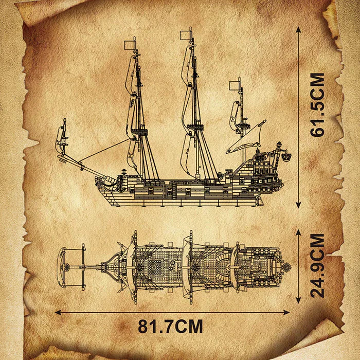18. JAHRHUNDERT PIRATENSCHIFF | 3138 TEILE