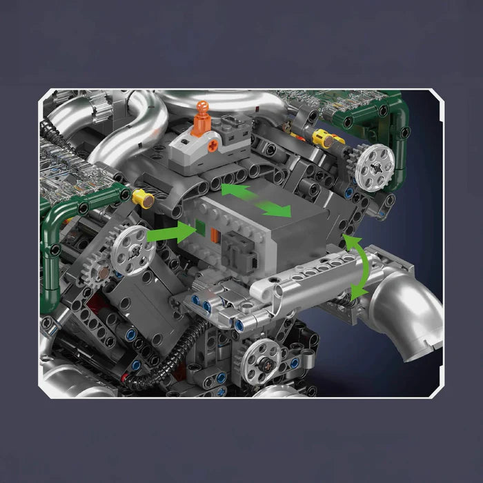 Motorisierter V8-Panzer-Motor | 2250 Teile