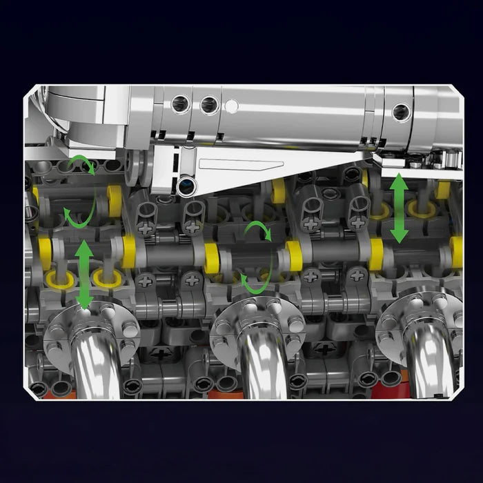 Ultimativer Chrom 5.5L V8-Motor & Getriebe | 2898 Teile