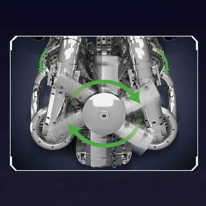 Ultimativer Chrom 5.5L V8-Motor & Getriebe | 2898 Teile