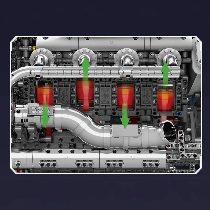 Ultimativer Chrom 5.5L V8-Motor & Getriebe | 2898 Teile
