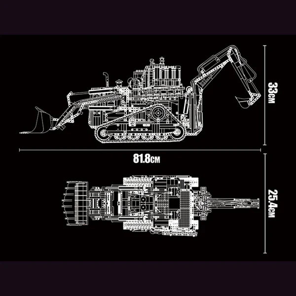 Ferngesteuerter Pneumatischer Minibagger | 3962 Teile