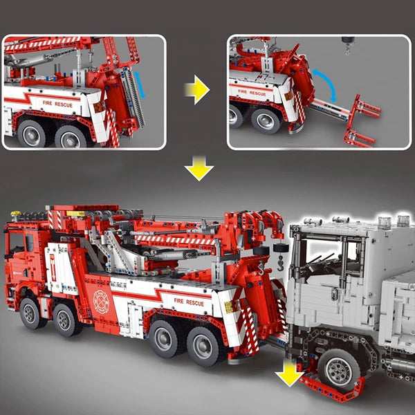 Ferngesteuerter Feuerwehr- und Rettungs-Lkw | 4419 Teile