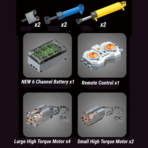 Ferngesteuerter Pneumatischer Minibagger | 3962 Teile