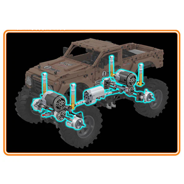 FERNSTEUERBARER MONSTERTRUCK | 1492 TEILE