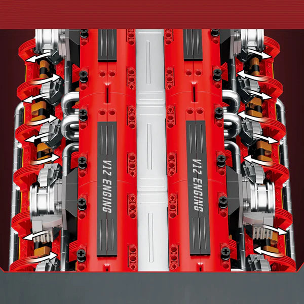 Ultimativer italienischer Supersportwagen V12-Motor | 4718 Teile