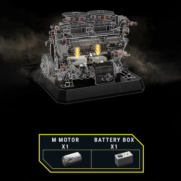 WW2 Deutscher V8 Panzer-Motor | 1235 Teile