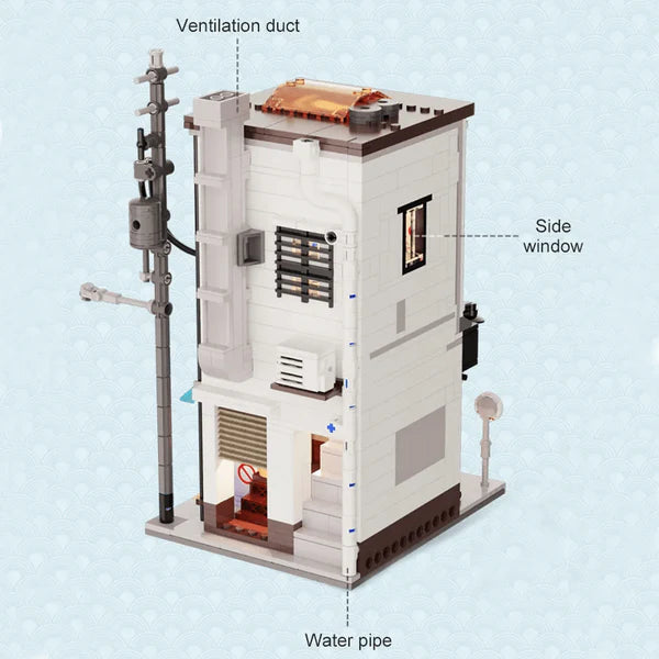 Japanisches Dampfbun-Haus | 1107 Teile