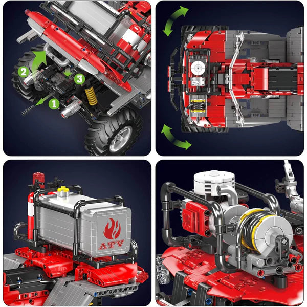 FERNSTEUERBARES FEUERWEHR-ATV | 2099 TEILE