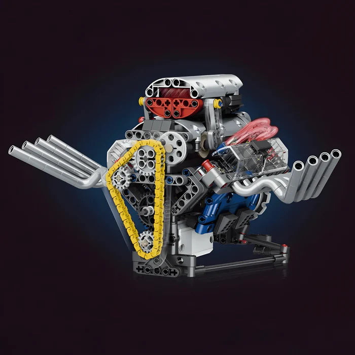 Motorisierter Hot Rod V8-Motor | 662 Teile