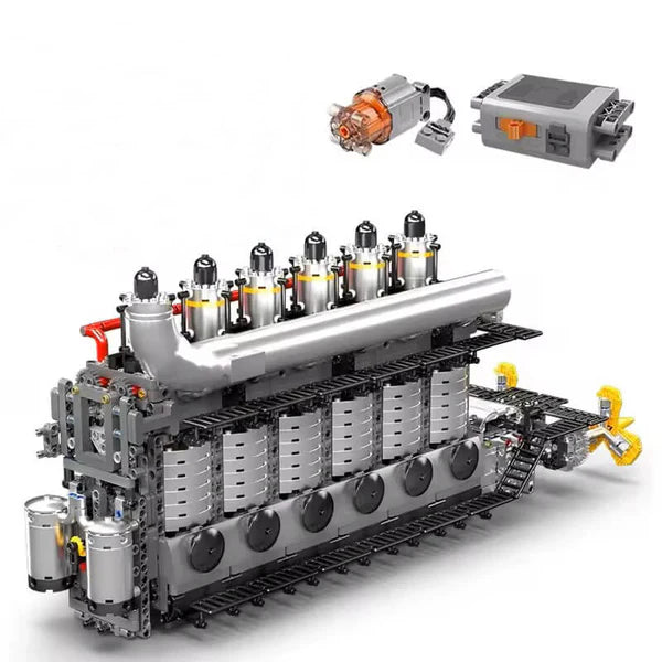 Doppelpropeller Marine-Diesel-Motor | 3221 Teile