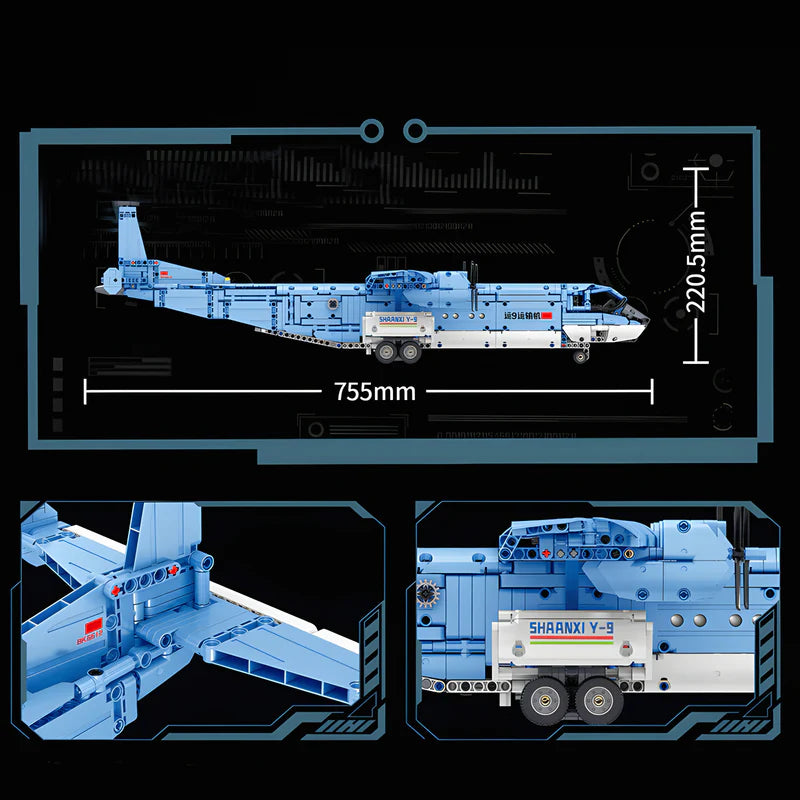 Y9 TRANSPORT FLUGZEUG | 1856 TEILE