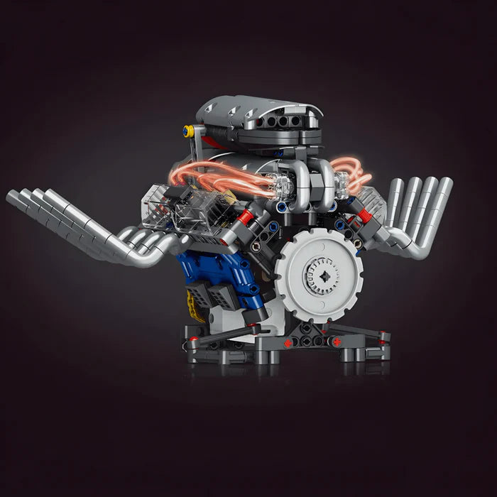 Motorisierter Hot Rod V8-Motor | 662 Teile