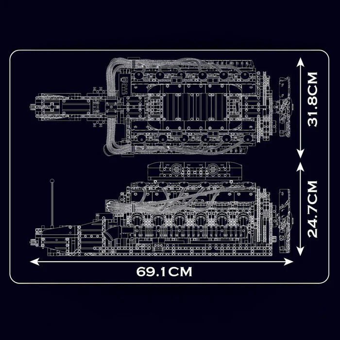 Der Ultimative V12-Motor & Getriebe | 3472 Teile