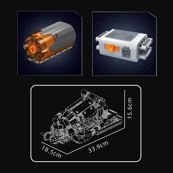 Grand Prix Rennwagen-Motor | 979 Teile