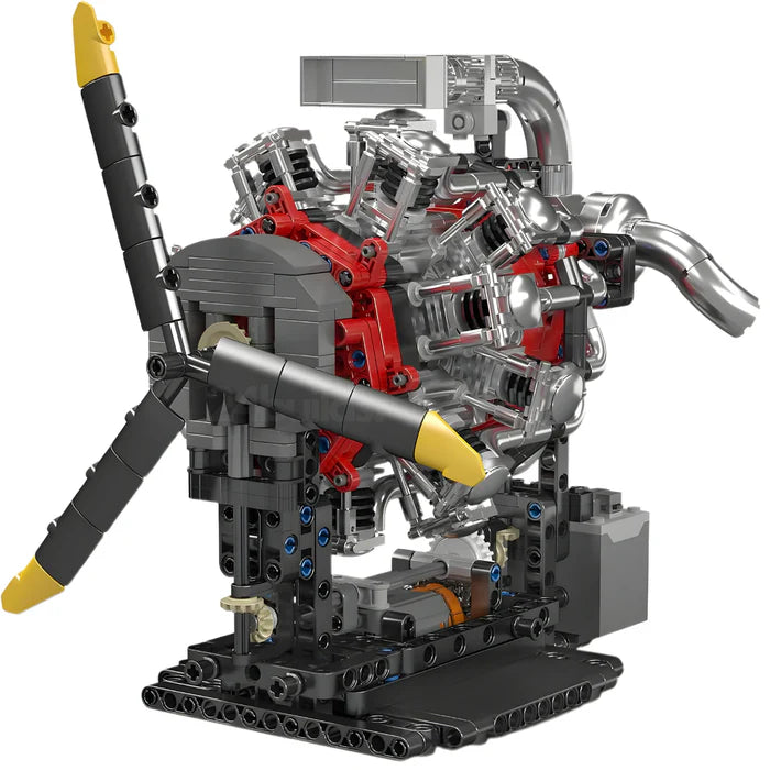 Motorisierter Radialflugzeugmotor | 1146 Teile