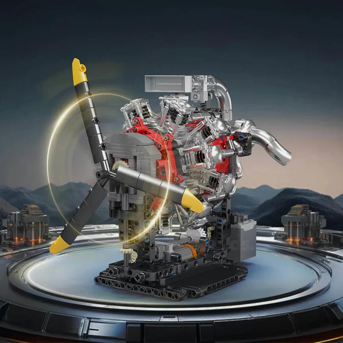 Motorisierter Radialflugzeugmotor | 1146 Teile
