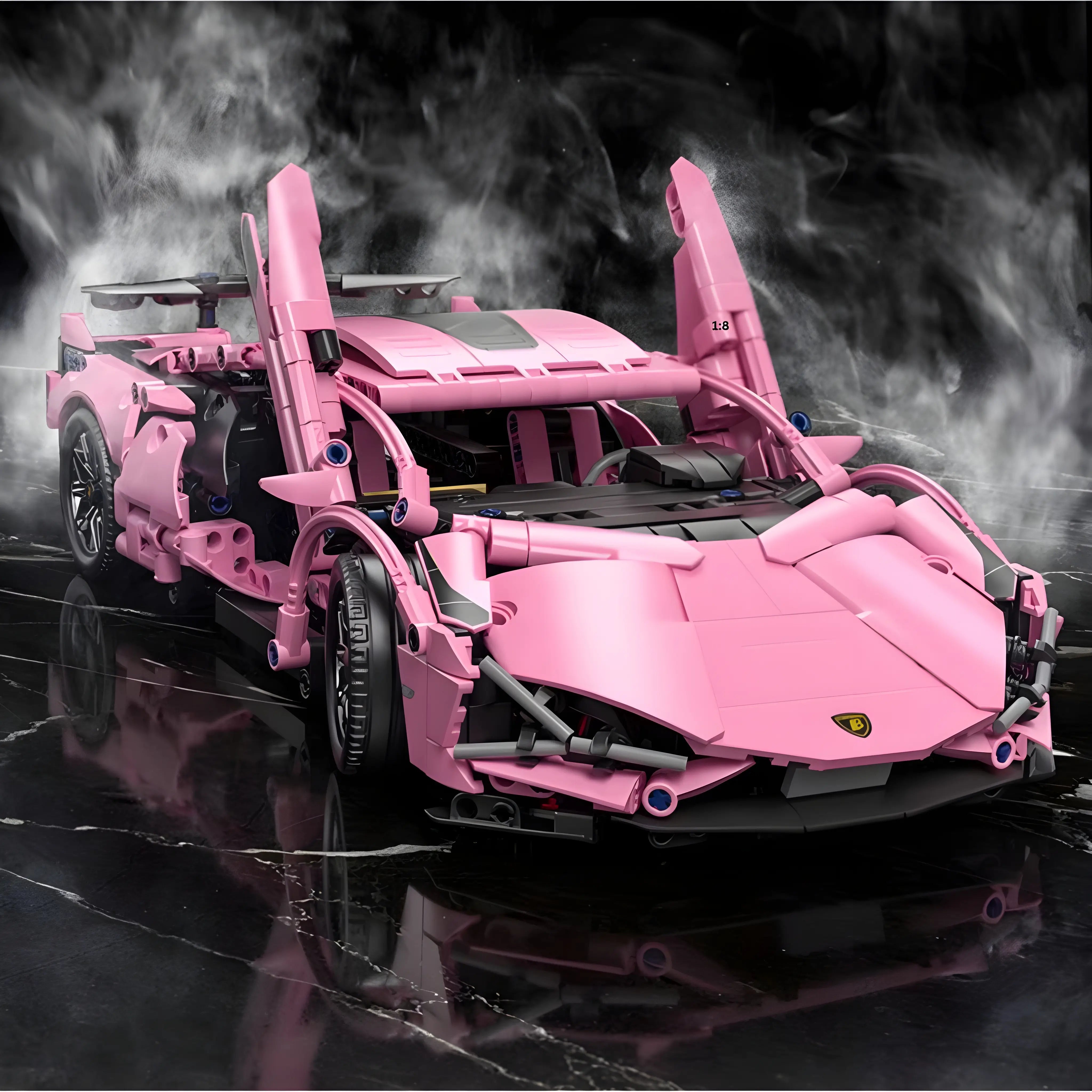 LAMBORGHINI AVENTADOR SCHWARZ-ROSA | 1314 TEILE