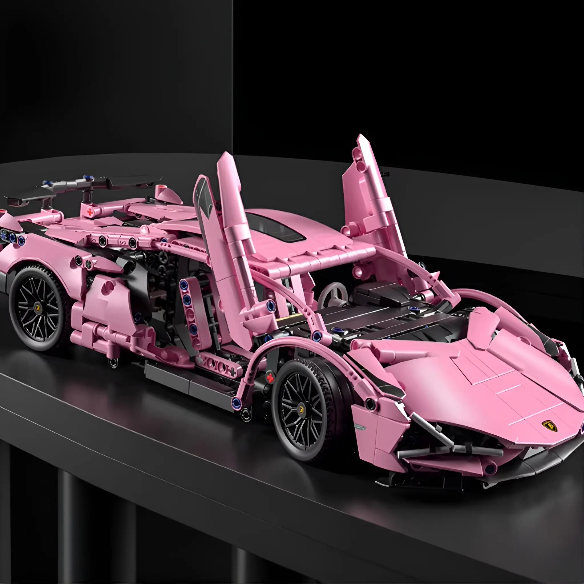 LAMBORGHINI AVENTADOR SCHWARZ-ROSA | 1314 TEILE