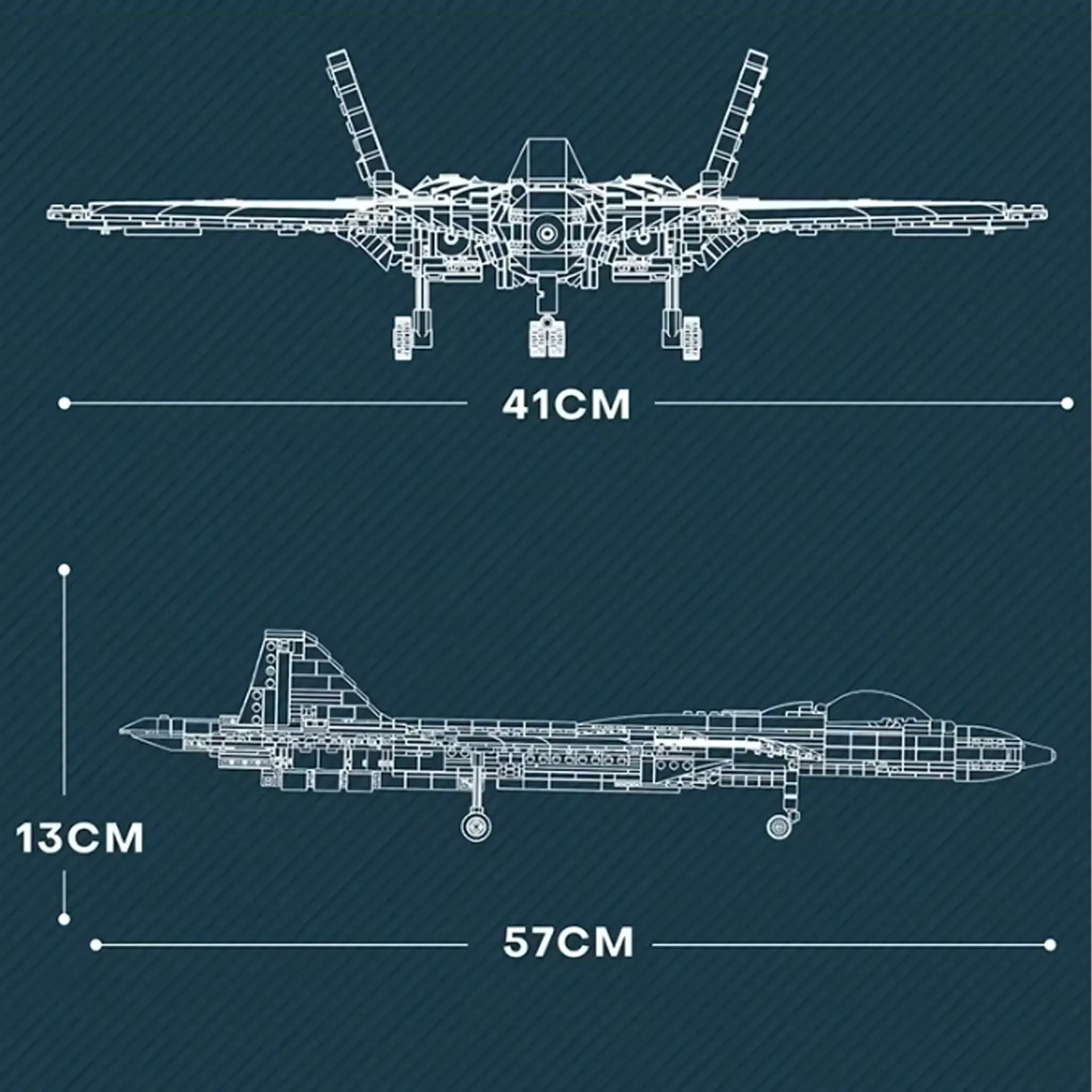 SU-57 SUKHOI | 1456 TEILE