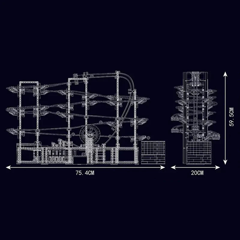 MOTORISIERTE GBC MARBLE RUN | 2437 TEILE